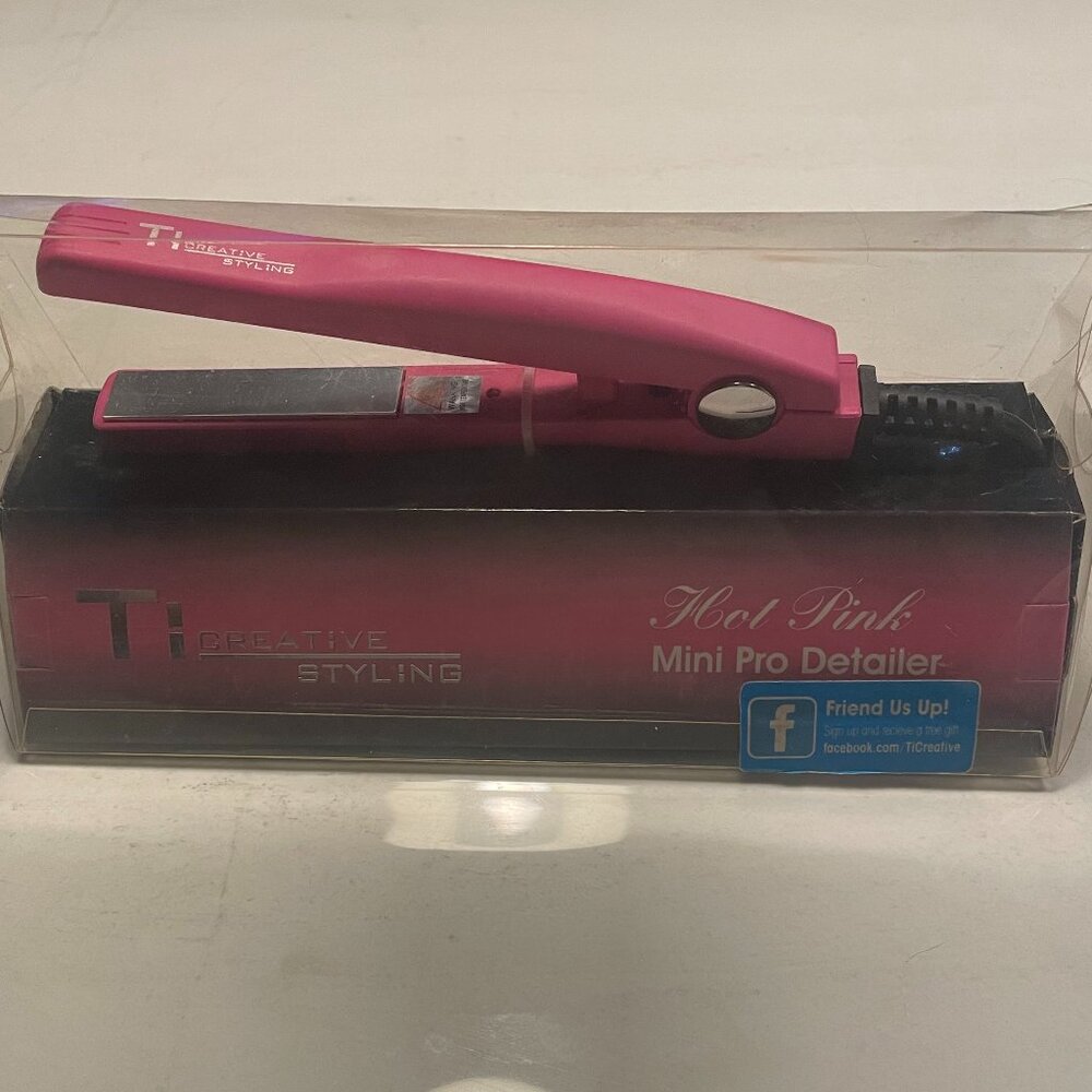 TI Creative Mini Ceramic Tourmaline Flat Iron 1/2'' Schwarzkopf Revlon Redken